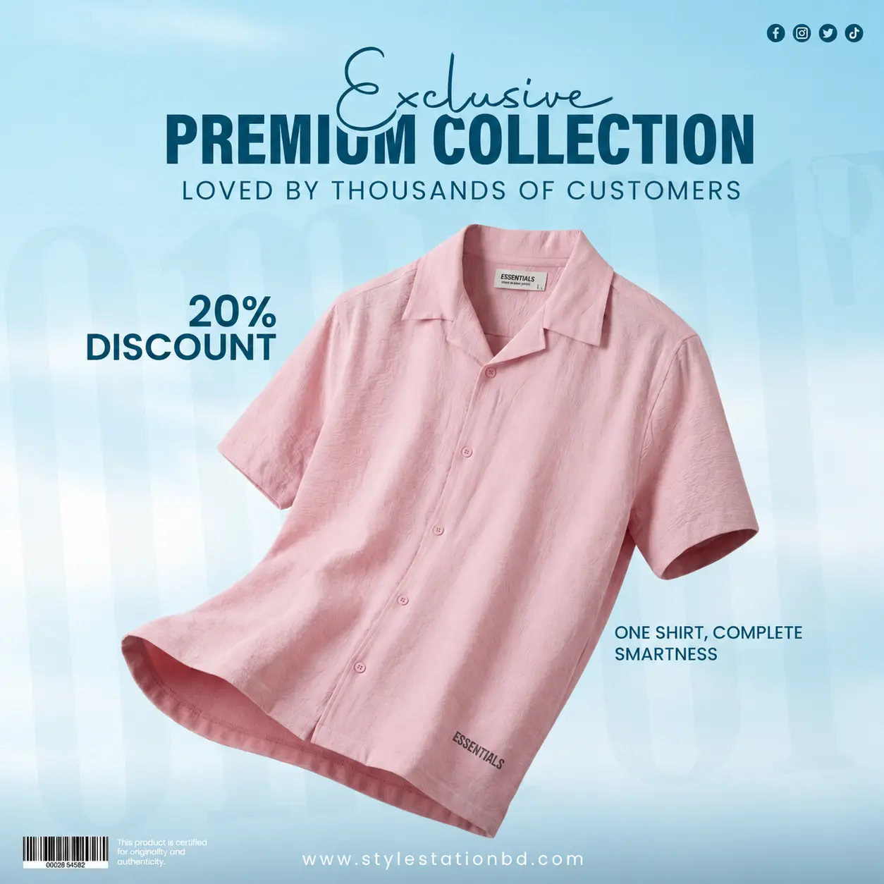 Premium Men s Short Sleeve Qvan Shirt