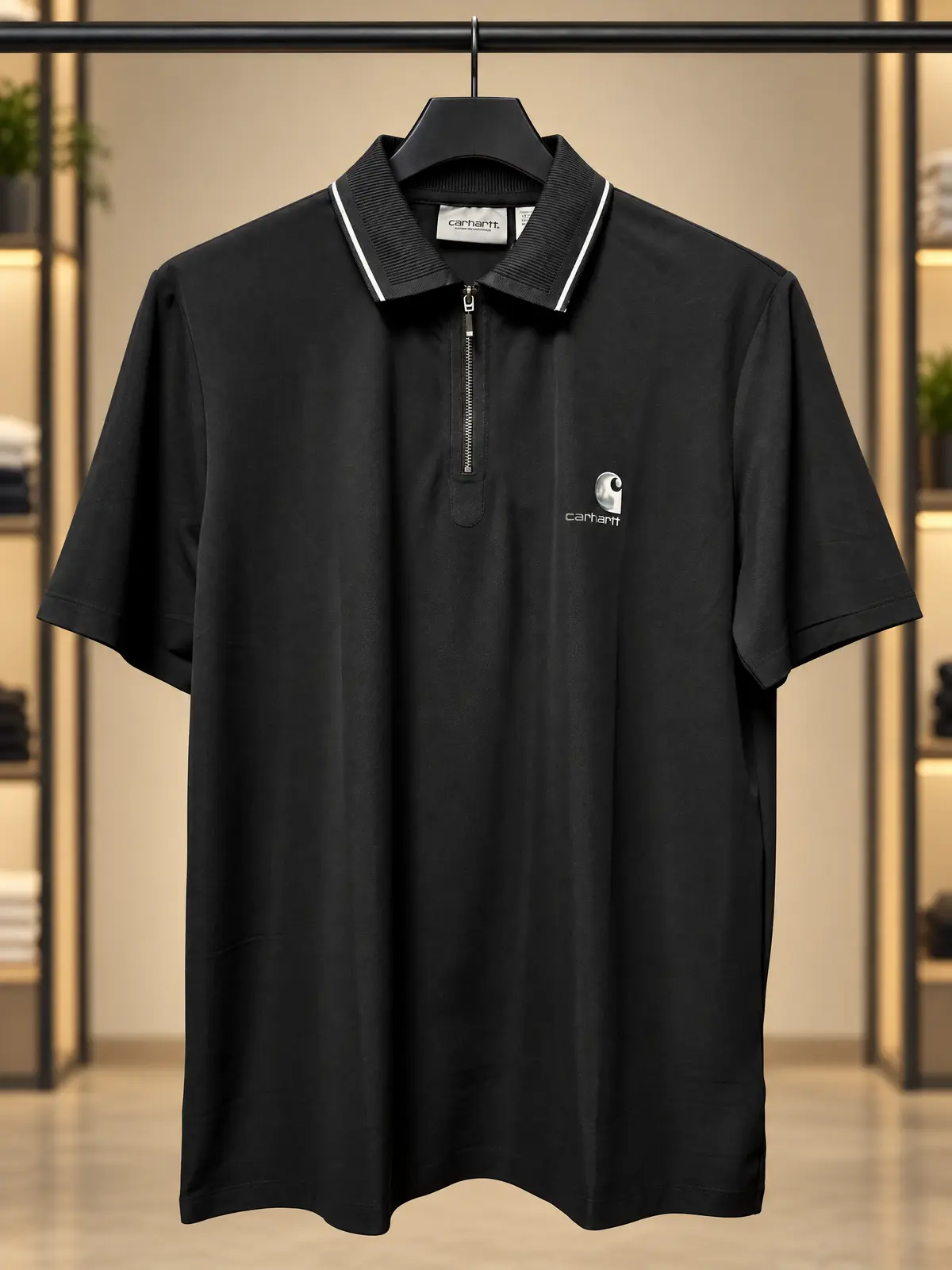 Men's black polo t shirt