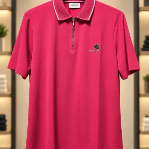 Men's polo zipper shirt