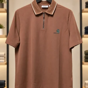 Zipper Polo t shirt