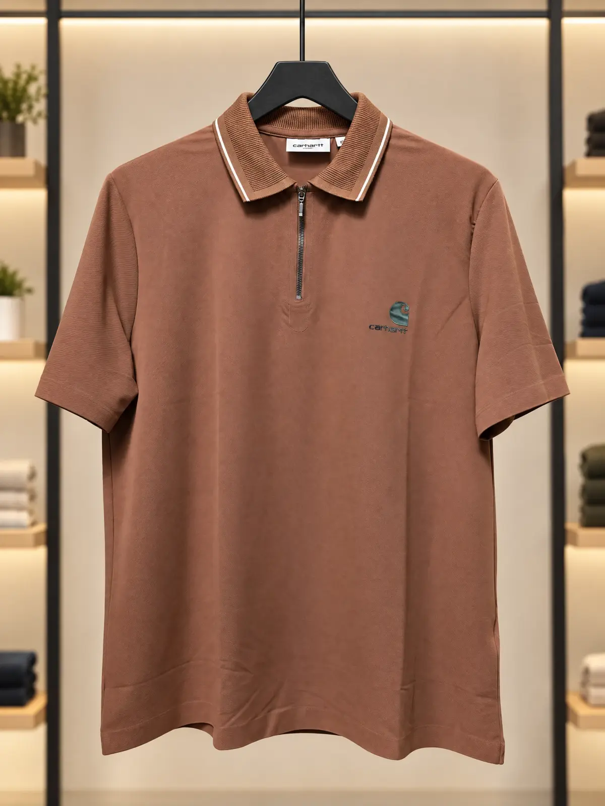 Zipper Polo t shirt